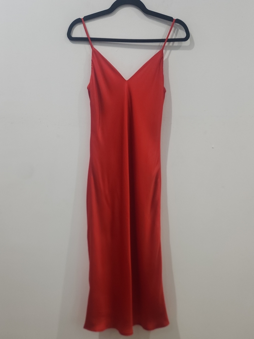 L'Agence Jodie Silk Slip Dress - Fiery Red